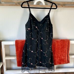 Black slip dress